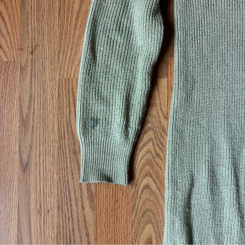 Free People Beach Grey Green Claudia Beach Hooded Sweater Midi Dress Sz Small - Picture 6 of 6